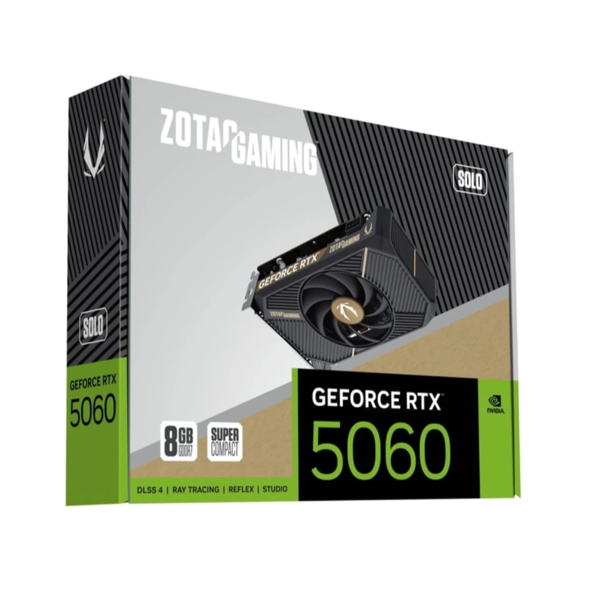 ZOTAC GAMING GeForce RTX 5060 SOLO Graphics Card, 8GB GDDR7, DLSS 4 - ZT-B50600G-10L
