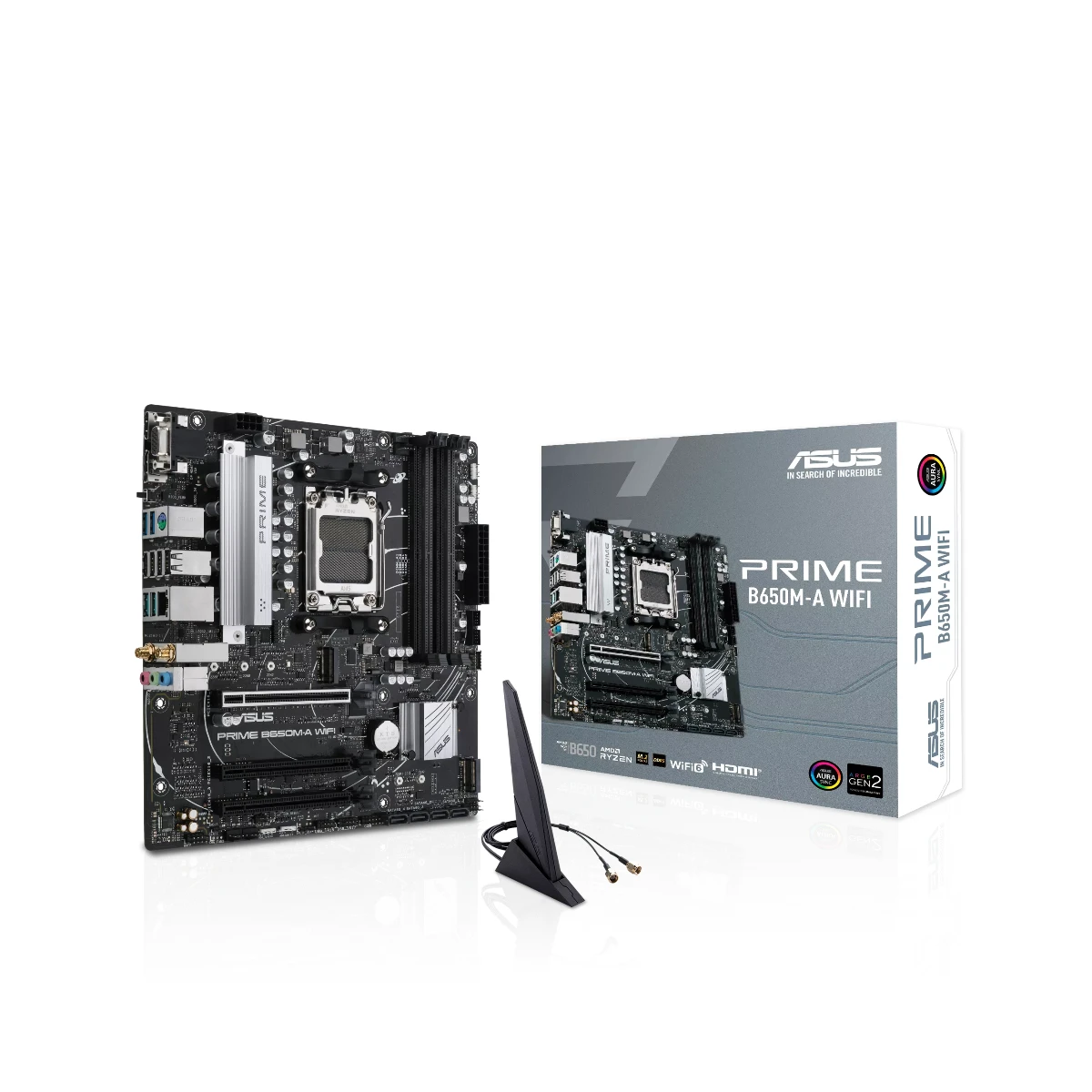 ASUS PRIME B650M-A WiFi AMD AM5 DDR5 PCIe 5.0 Micro-ATX Motherboard - 90MB1C00-M0EAY0