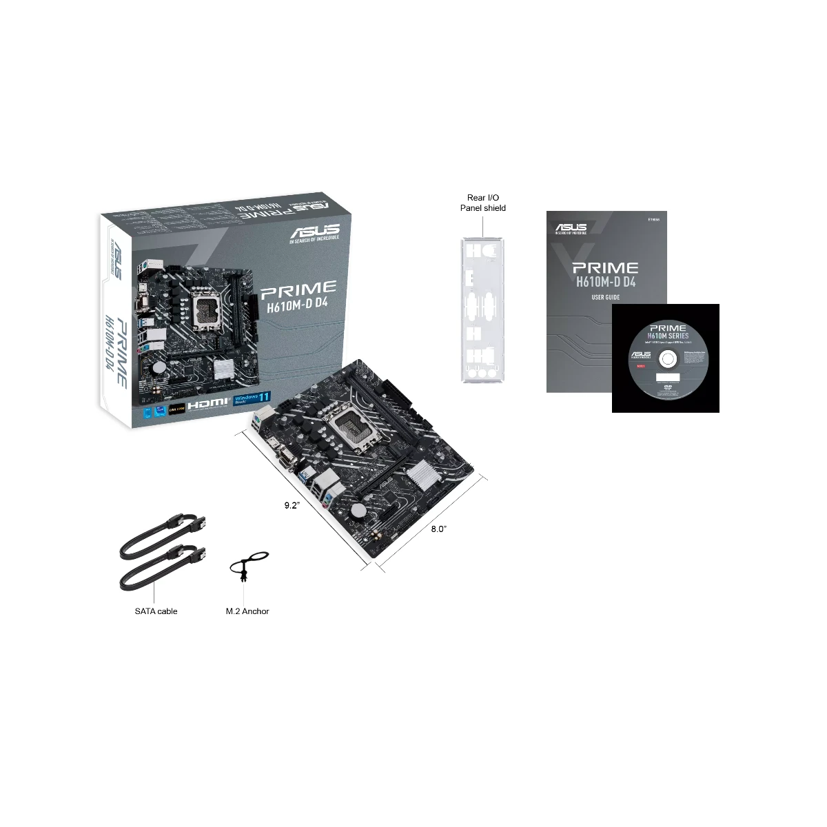 ASUS Prime H610M-D D4 LGA 1700 DDR4 Micro-ATX Motherboard - 90MB1A00-M0EAY0 view 4