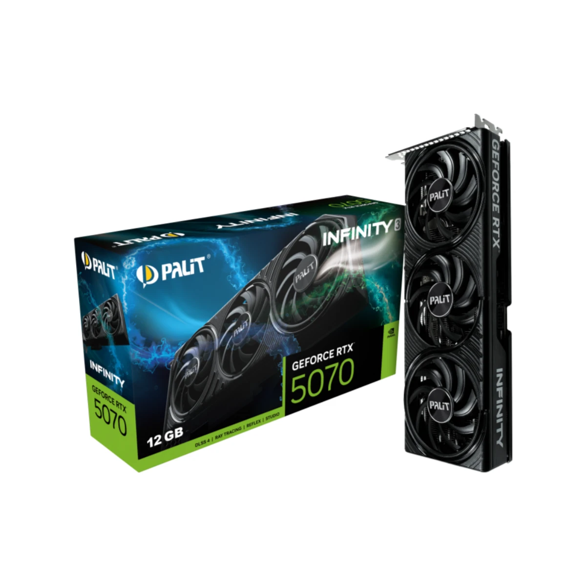 Palit GeForce RTX 5070 INFINITY 3 Graphics Card, 12GB GDDR7, DLSS 4 - NE75070019K9-GB2050S