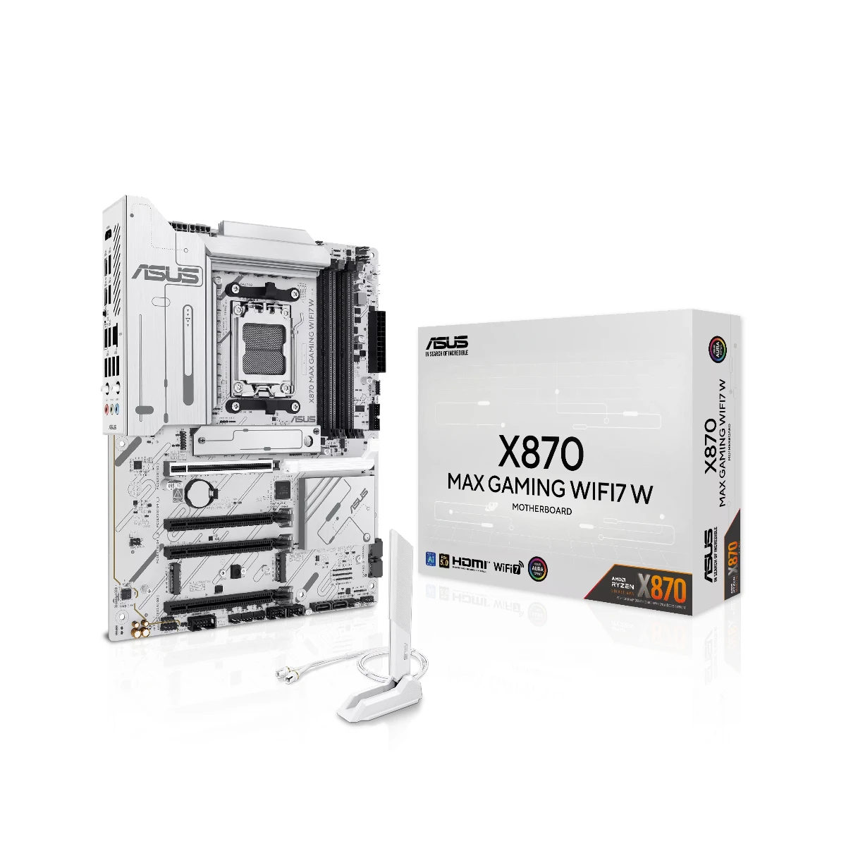 ASUS X870 MAX GAMING WIFI 7 W AM5 ATX DDR5 PCIe 5.0 Motherboard | 90MB1LZ0-M0EAY0