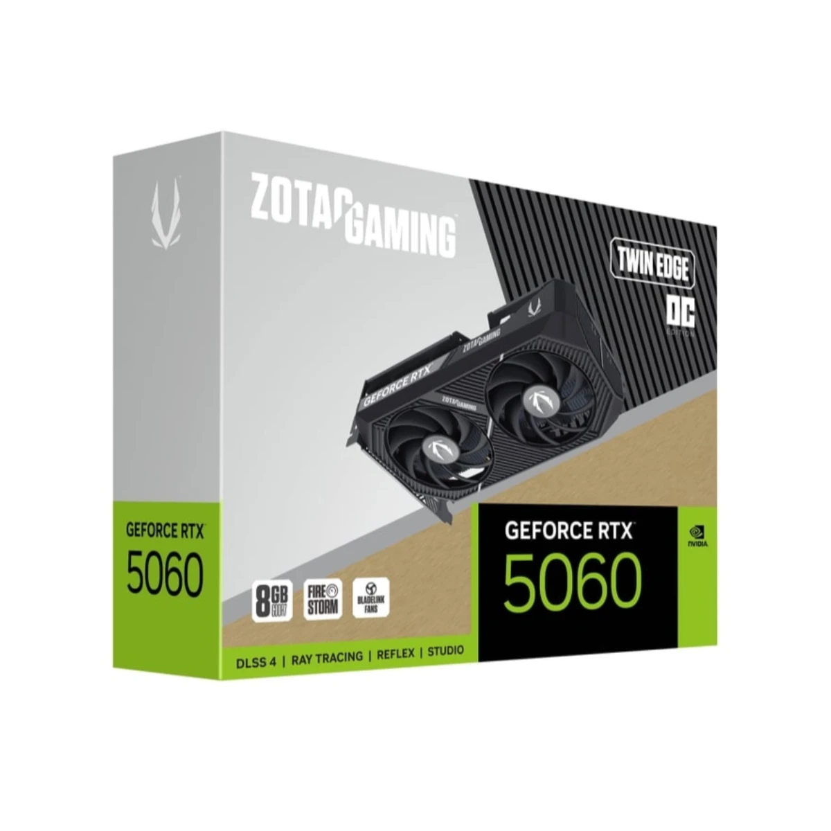 ZOTAC GAMING GeForce RTX 5060 Twin Edge OC Graphics Card, 8GB GDDR7, DLSS 4 - ZT-B50600H-10M