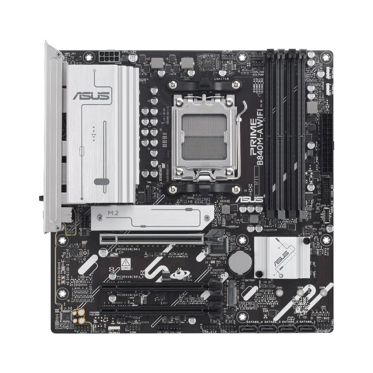 ASUS PRIME B840M-A WIFI AM5 Micro-ATX Motherboard | 90MB1J20-M0EAY0 view 2