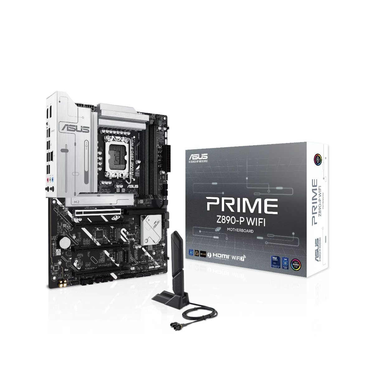 ASUS PRIME Z890-P WIFI LGA 1851 ATX Motherboard – White - 90MB1I70-M0EAY0