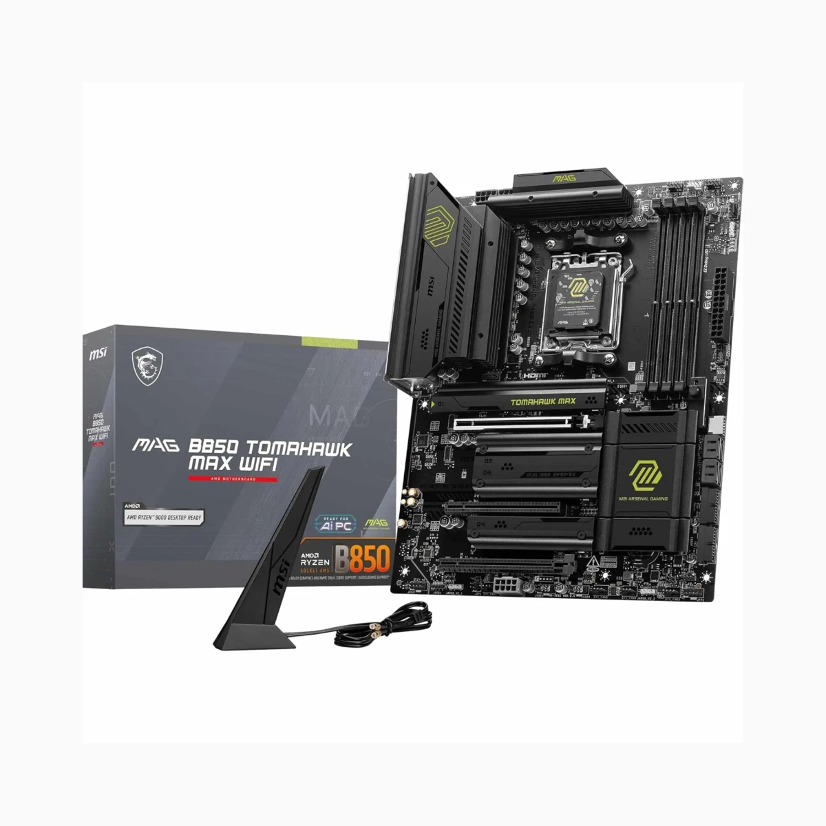 MSI MAG B850 TOMAHAWK MAX WiFi AMD AM5 ATX Motherboard | 911-7E62-002