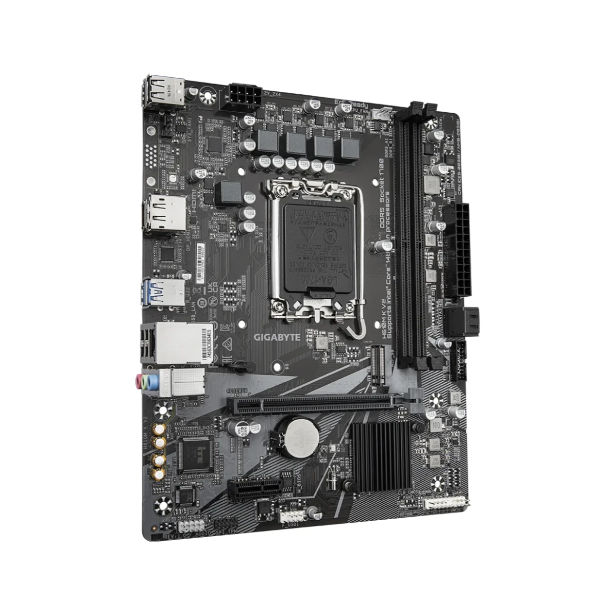 GIGABYTE H610M K V2 DDR5 LGA1700 Micro-ATX Motherboard – Black - H610M-K-V2 view 3