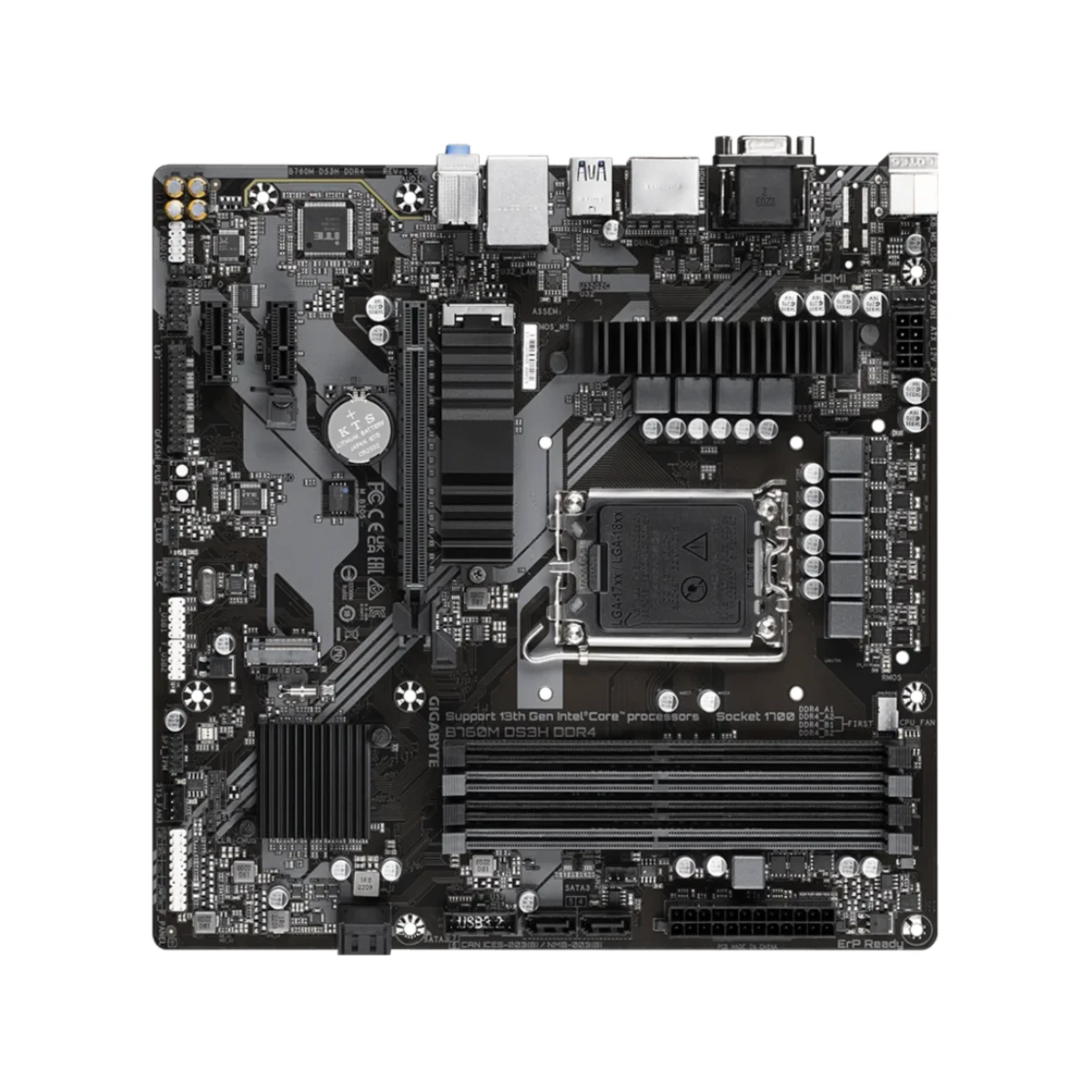 Gigabyte B760M DS3H DDR4 Micro-ATX Motherboard – Intel LGA 1700, PCIe 4.0, Dual M.2 | B760M-DS3H-DDR4 view 4