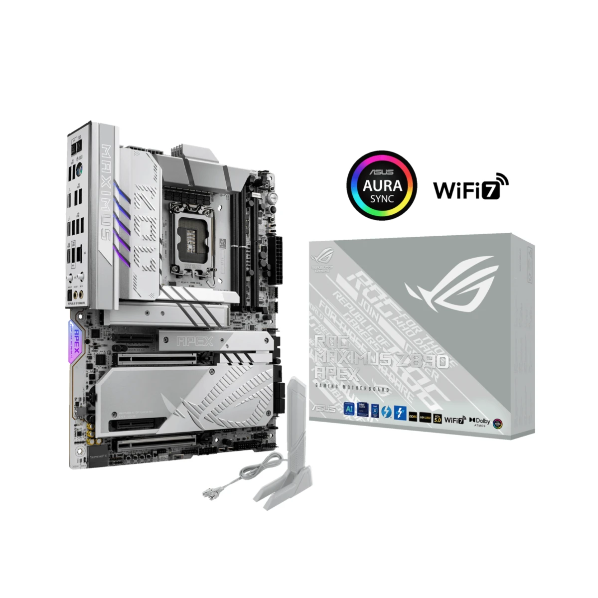 ASUS ROG MAXIMUS Z890 APEX LGA 1851 ATX Gaming Motherboard – White | 90MB1IP0-M0EAY0