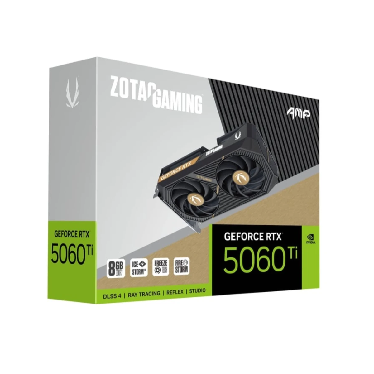 ZOTAC GAMING GeForce RTX 5060 Ti AMP Graphics Card, 8GB GDDR7, DLSS 4 - ZT-B50610F-10M