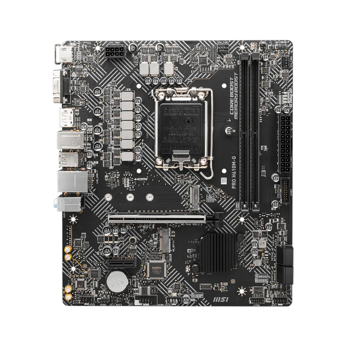 MSI PRO H610M-G DDR5 LGA 1700 Micro ATX Motherboard – Black - 911-7D46-234 view 2