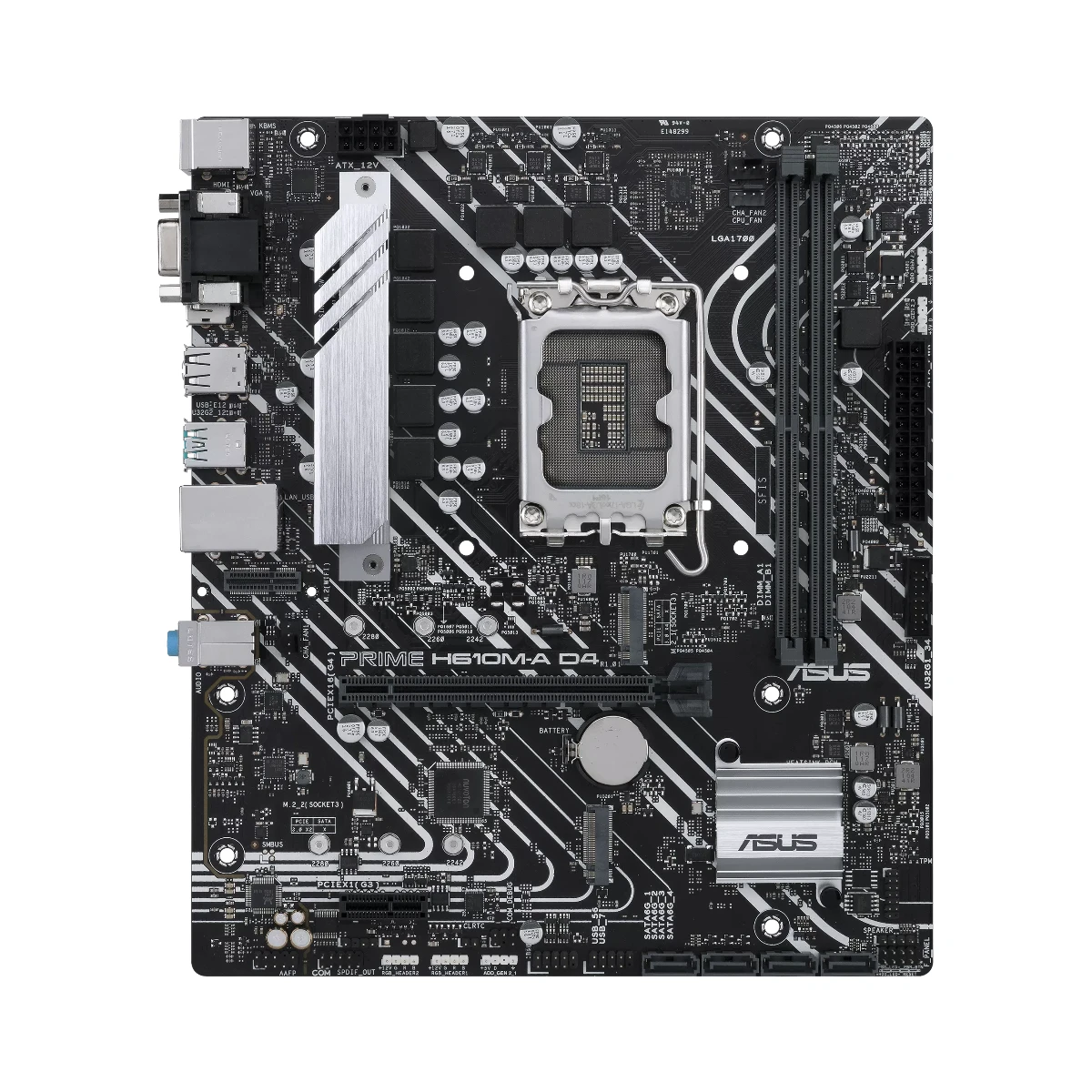 ASUS Prime H610M-A D4 Intel LGA 1700 DDR4 Micro-ATX Motherboard - 90MB19P0-M0EAY0