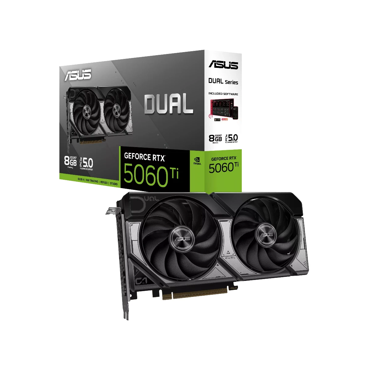 ASUS Dual GeForce RTX 5060 Ti Graphics Card, 8GB GDDR7, DLSS 4 - 90YV0MP3-M0NA00
