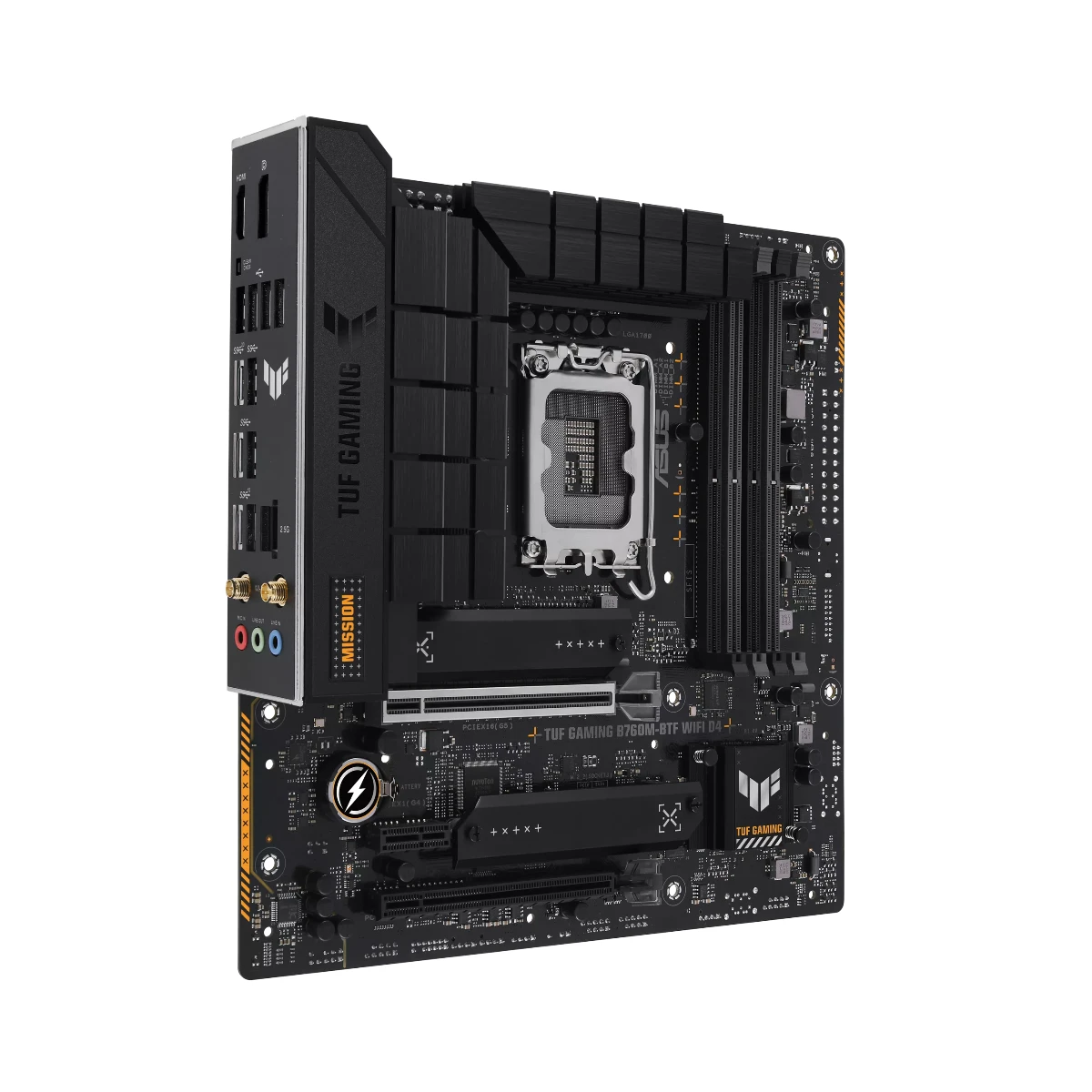ASUS TUF Gaming B760M-BTF WIFI D4 LGA1700 Micro-ATX Motherboard - 90MB1E50-M0EAY0 view 2