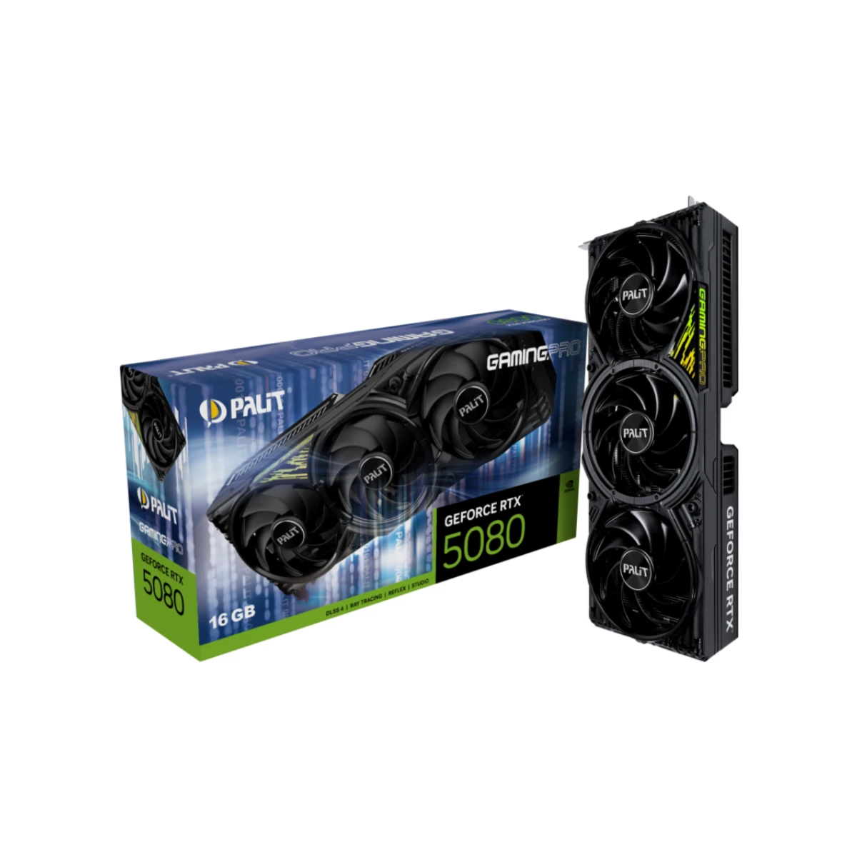 PALIT GeForce RTX 5080 GamingPro Graphics Card, 16GB GDDR7, DLSS 4 - NE75080019T2-GB2031A
