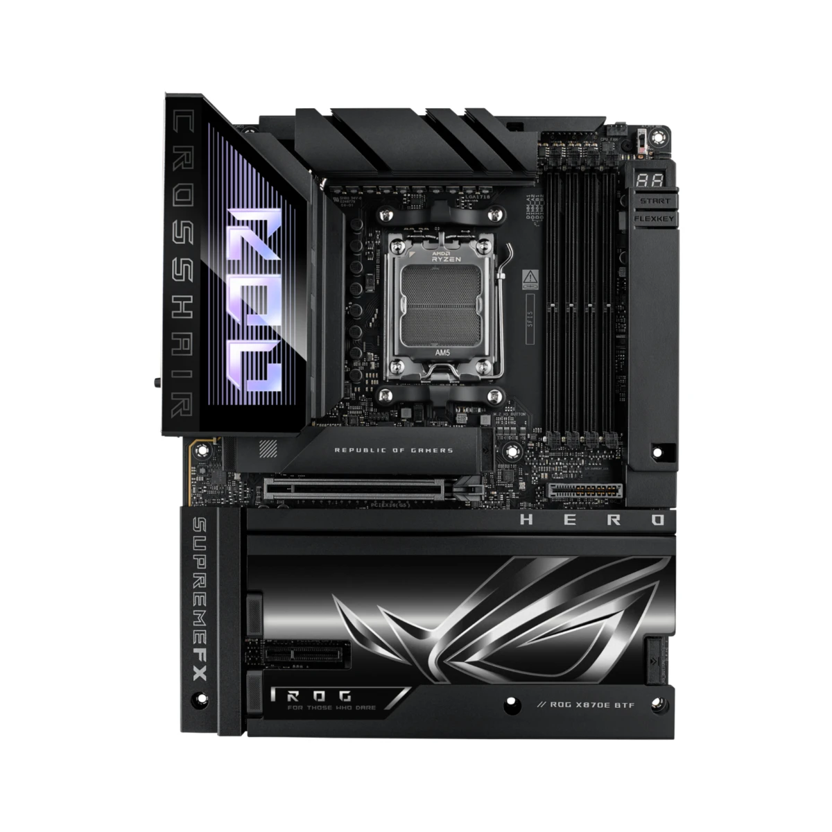 ASUS ROG CROSSHAIR X870E HERO BTF DDR5 AM5 ATX Motherboard | 90MB1MX0-M0EAY0 view 2