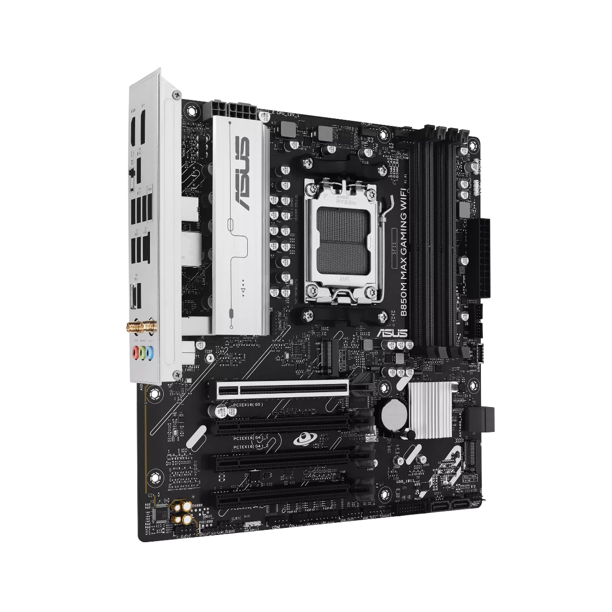 ASUS B850M MAX GAMING WIFI AM5 DDR5 Micro-ATX Motherboard | 90MB1LL0-M0EAY0 view 3