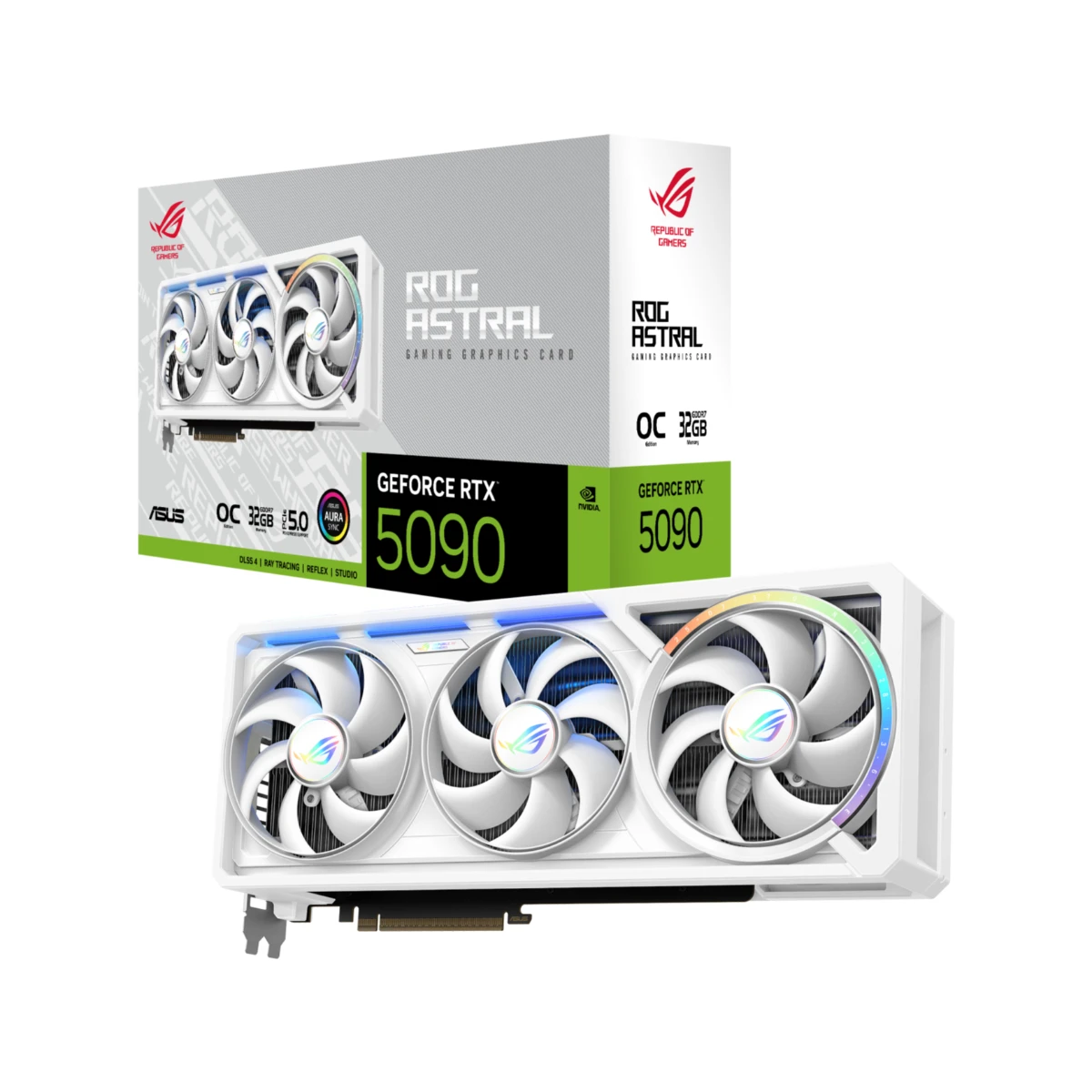 ASUS ROG Astral GeForce RTX 5090 OC White Graphics Card, 32GB GDDR7, DLSS 4 - 90YV0LWA-M0NA00