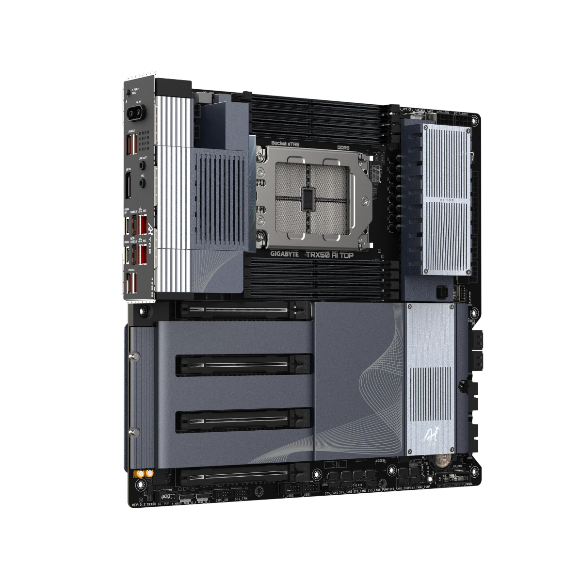 Gigabyte TRX50 AI TOP sTR5 E-ATX Motherboard | TRX50-AI-TOP view 3