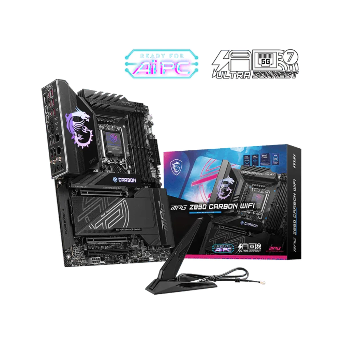 MSI MPG Z890 CARBON WIFI LGA 1851 ATX Gaming Motherboard – Black | 911-7E17-001