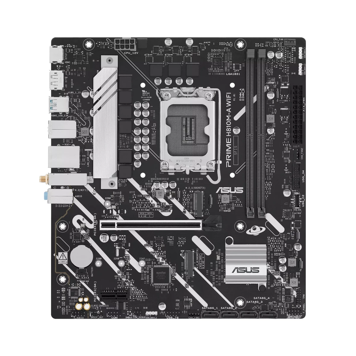 ASUS PRIME H810M-A WIFI LGA 1851 Micro-ATX Motherboard | 90MB1KJ0-M0EAY0 view 2
