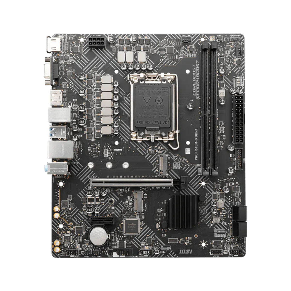 MSI PRO H610M-G DDR4 Intel LGA 1700 Micro-ATX Motherboard - 911-7D46-205 view 2