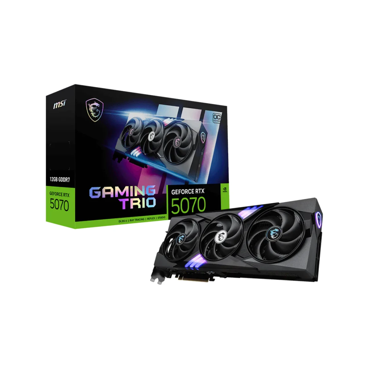 MSI GeForce RTX 5070 GAMING TRIO OC Graphics Card, 12GB GDDR7, DLSS 4 - 912-V532-019