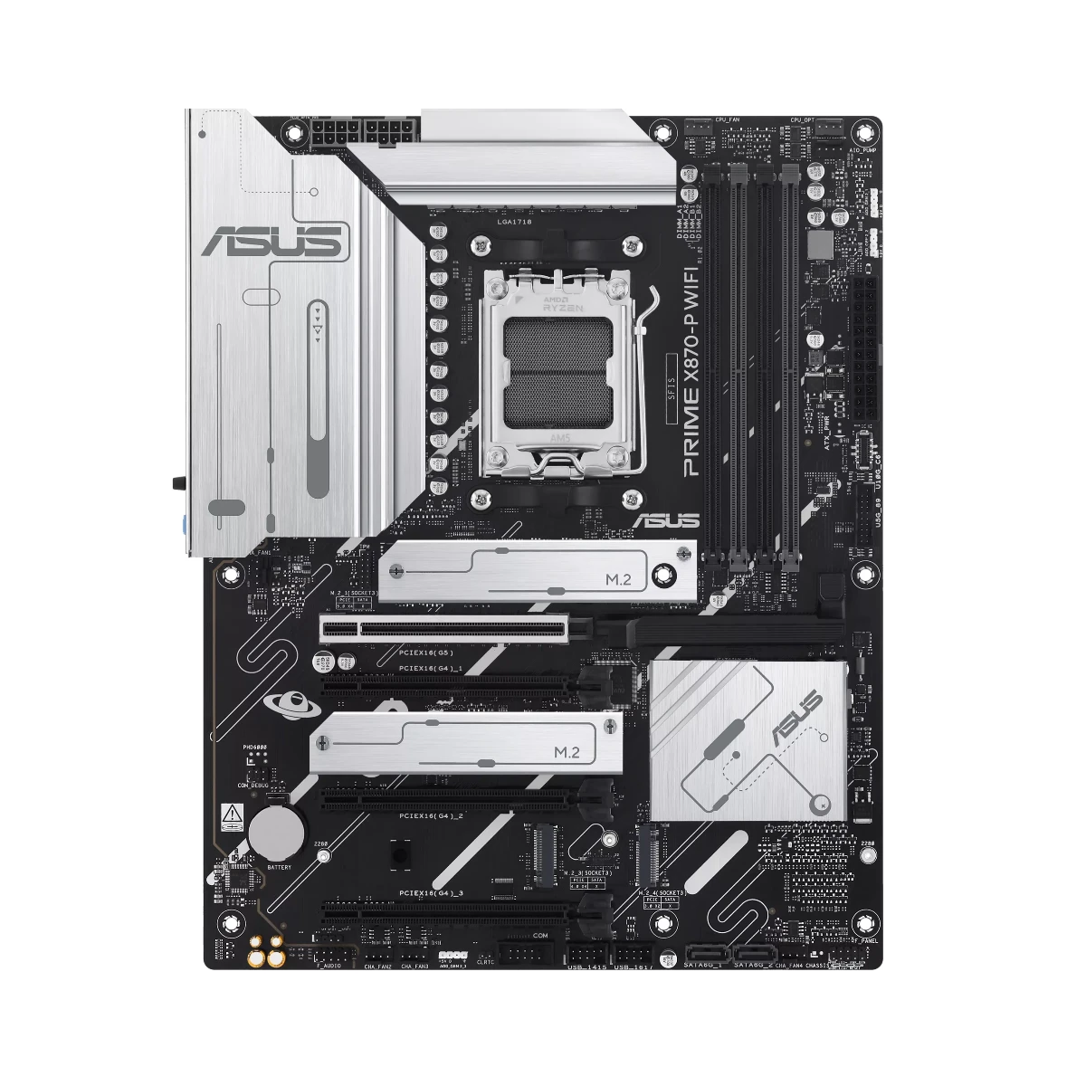 ASUS PRIME X870-P WIFI DDR5 AM5 ATX Motherboard - 90MB1IS0-M0EAY0 view 2