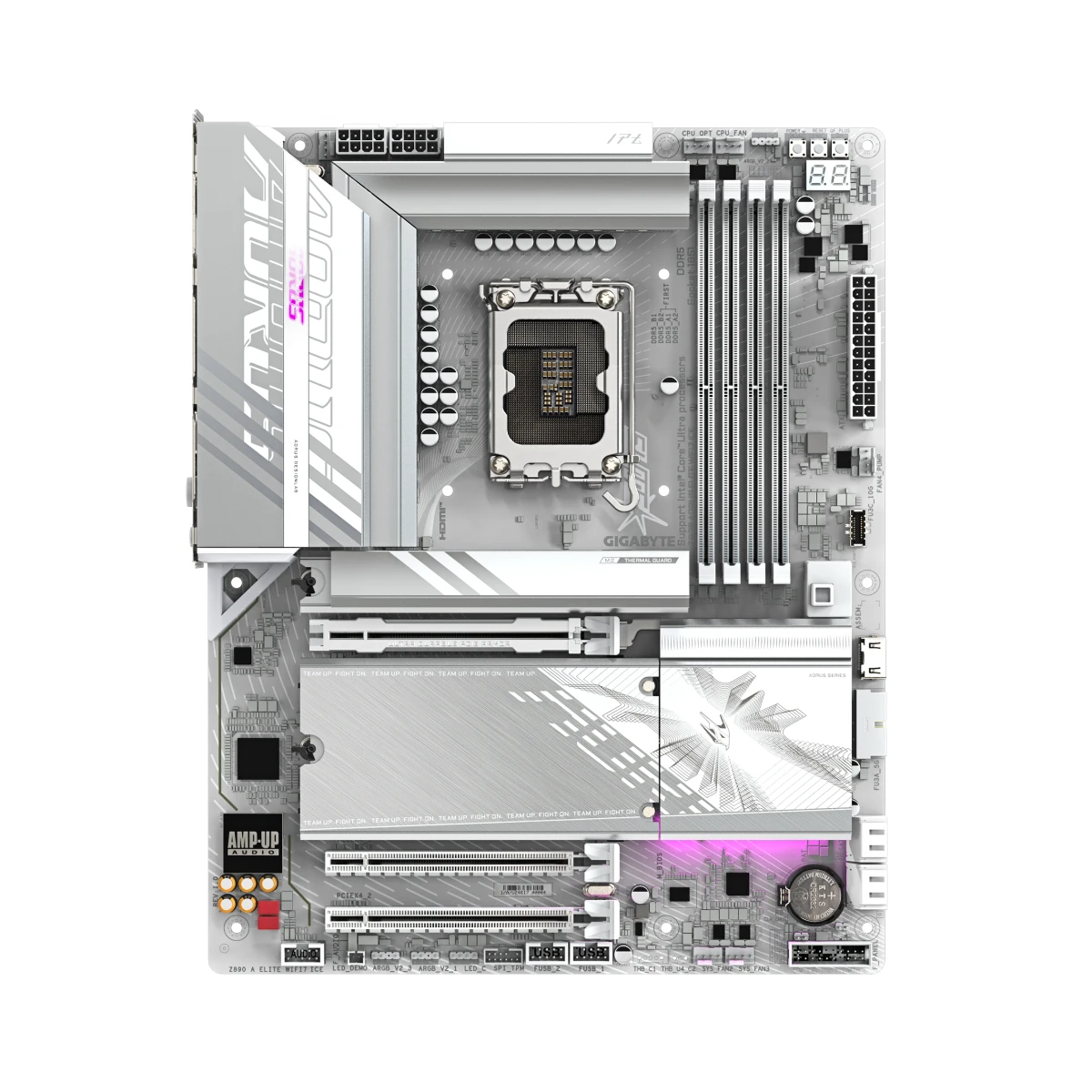 Gigabyte Z890 AORUS ELITE WIFI7 ICE LGA 1851 ATX Gaming Motherboard – White | Z890-A-ELITE-WF7-ICE view 2