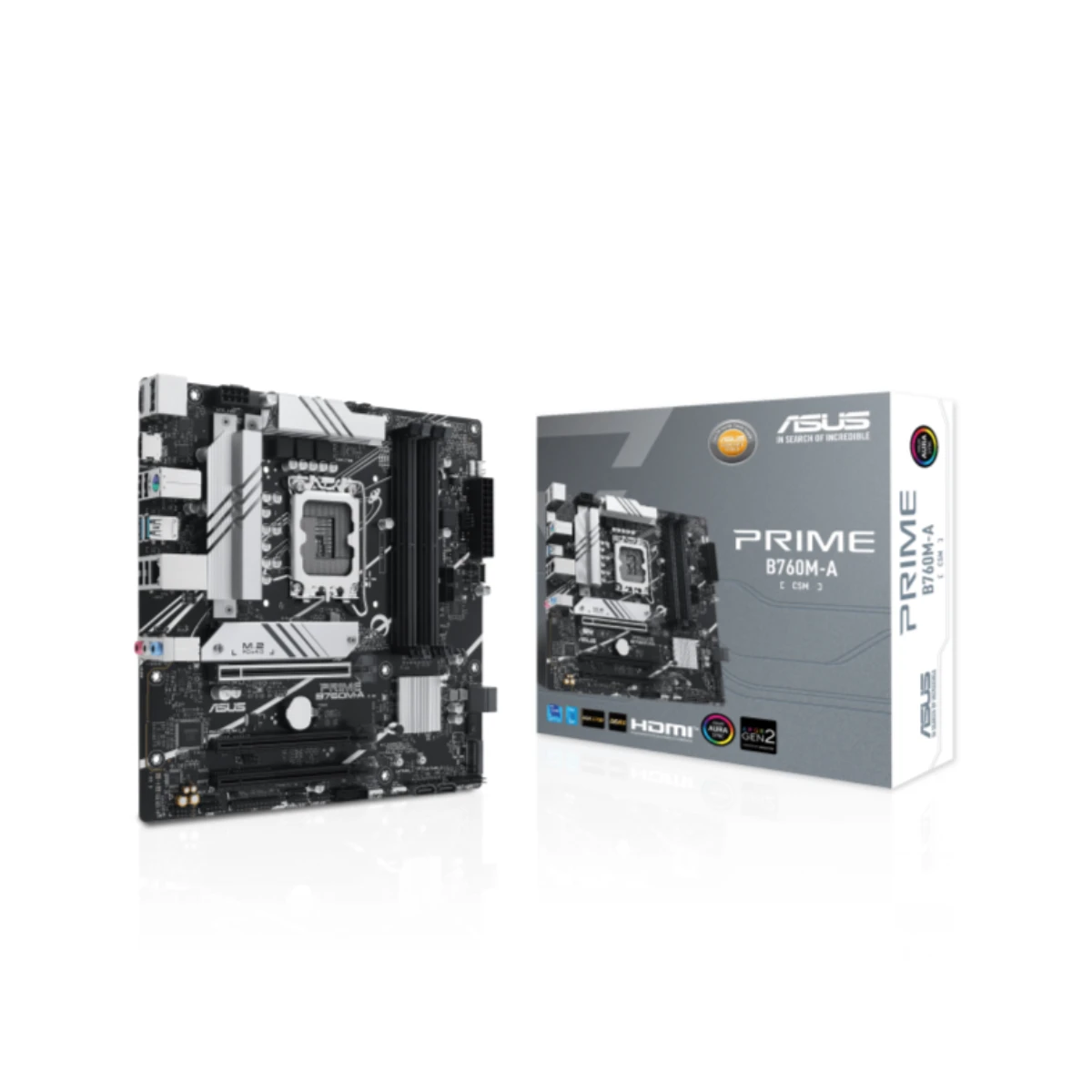 ASUS PRIME B760M-A-CSM LGA 1700 DDR5 Micro-ATX Motherboard - 90MB1EK0-M0EAYC