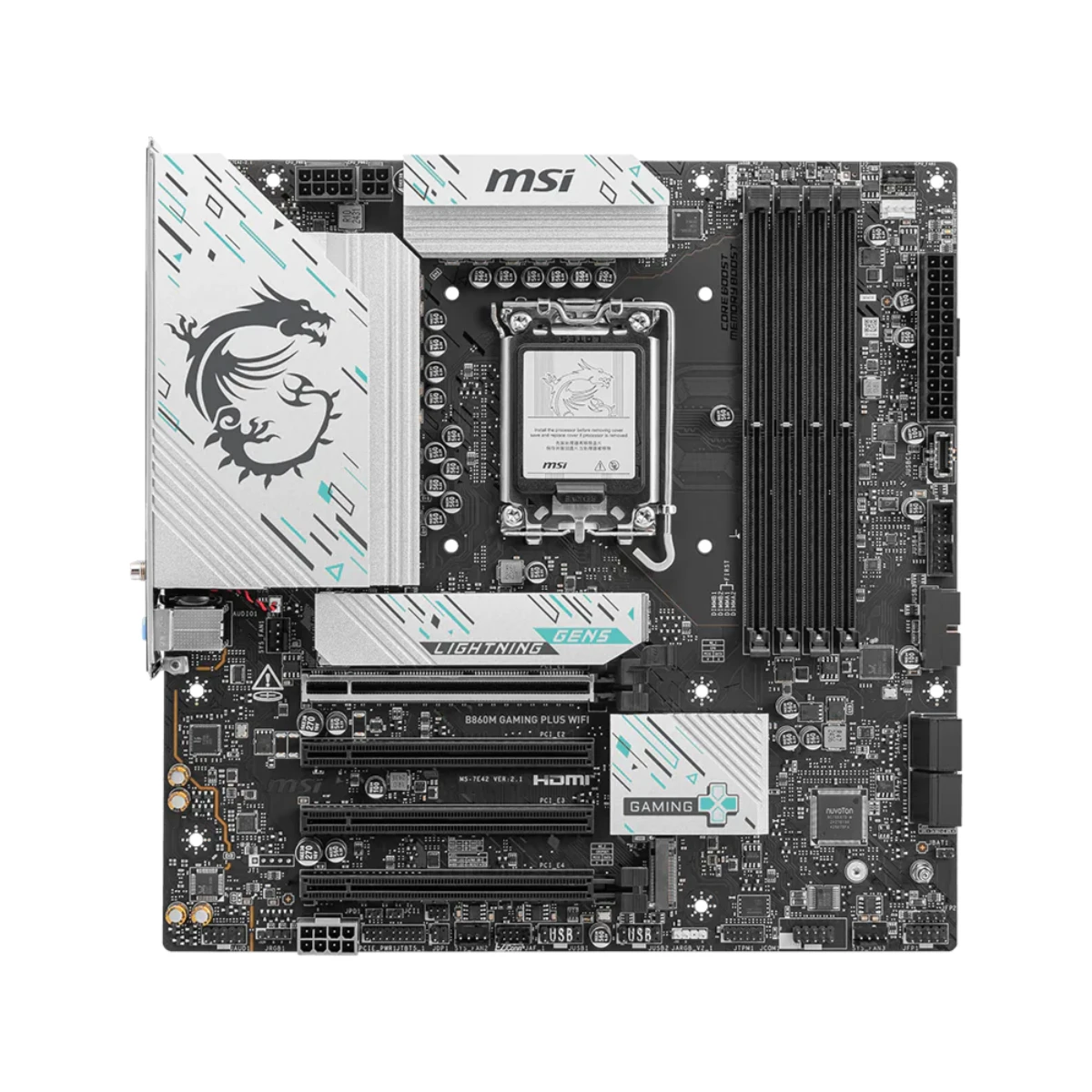 MSI B860M GAMING PLUS WIFI LGA 1851 Micro-ATX Gaming Motherboard | 911-7E42-003 view 2