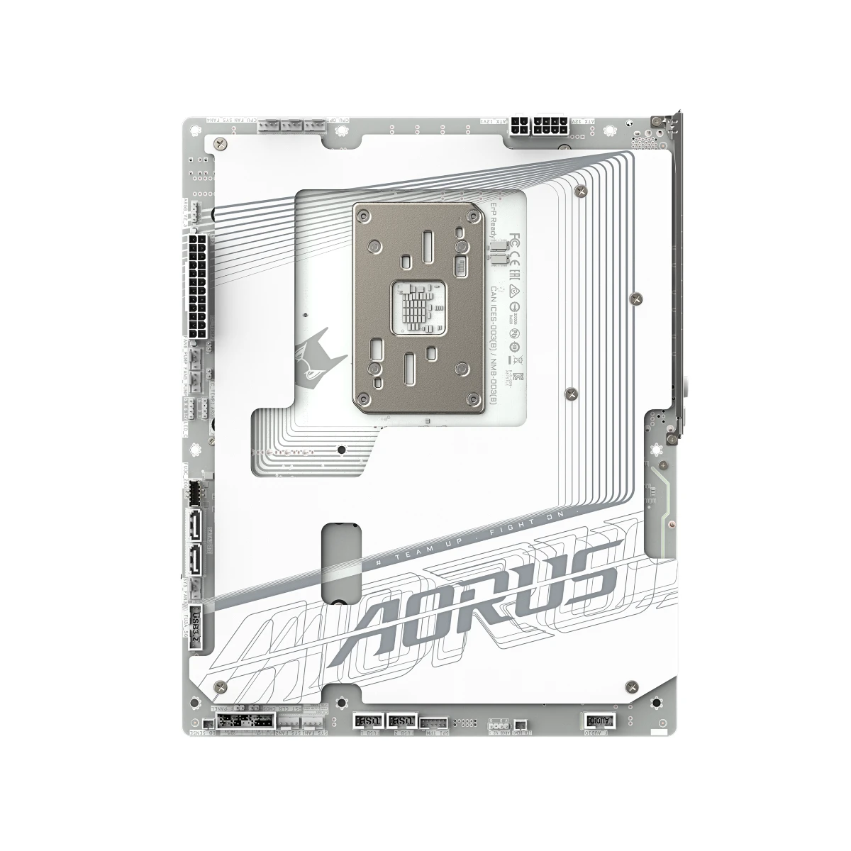 GIGABYTE X870 AORUS STEALTH ICE AM5 DDR5 ATX Motherboard | X870-A-STEALTH-ICE view 3