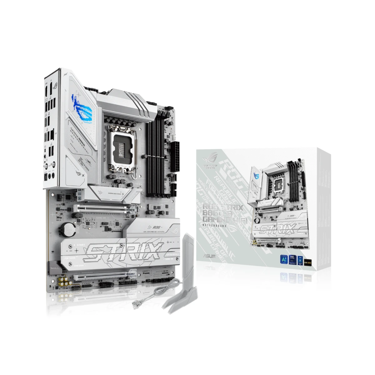 ASUS ROG STRIX B860-A GAMING WIFI LGA 1851 ATX Motherboard – White | 90MB1JI0-M0EAY0