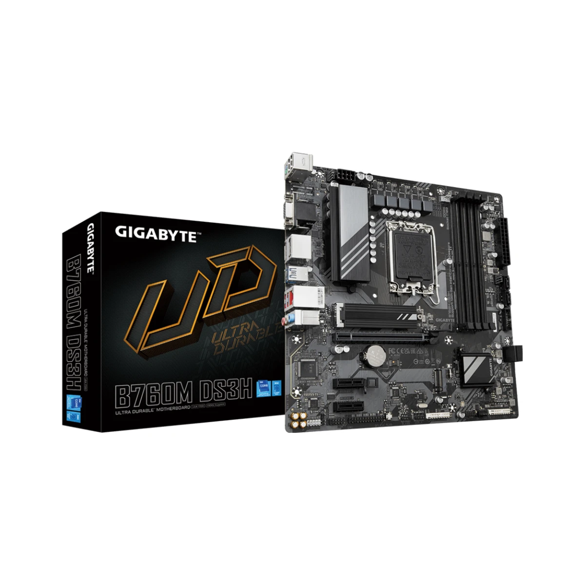 Gigabyte B760M-DS3H DDR5 LGA1700 Micro-ATX Motherboard | B760M-DS3H