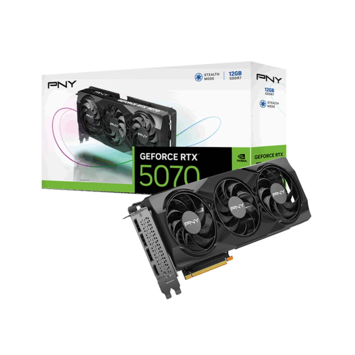 PNY GeForce RTX 5070 Triple Fan Graphics Card, 12GB GDDR7, DLSS 4 - VCG507012TFXPB1