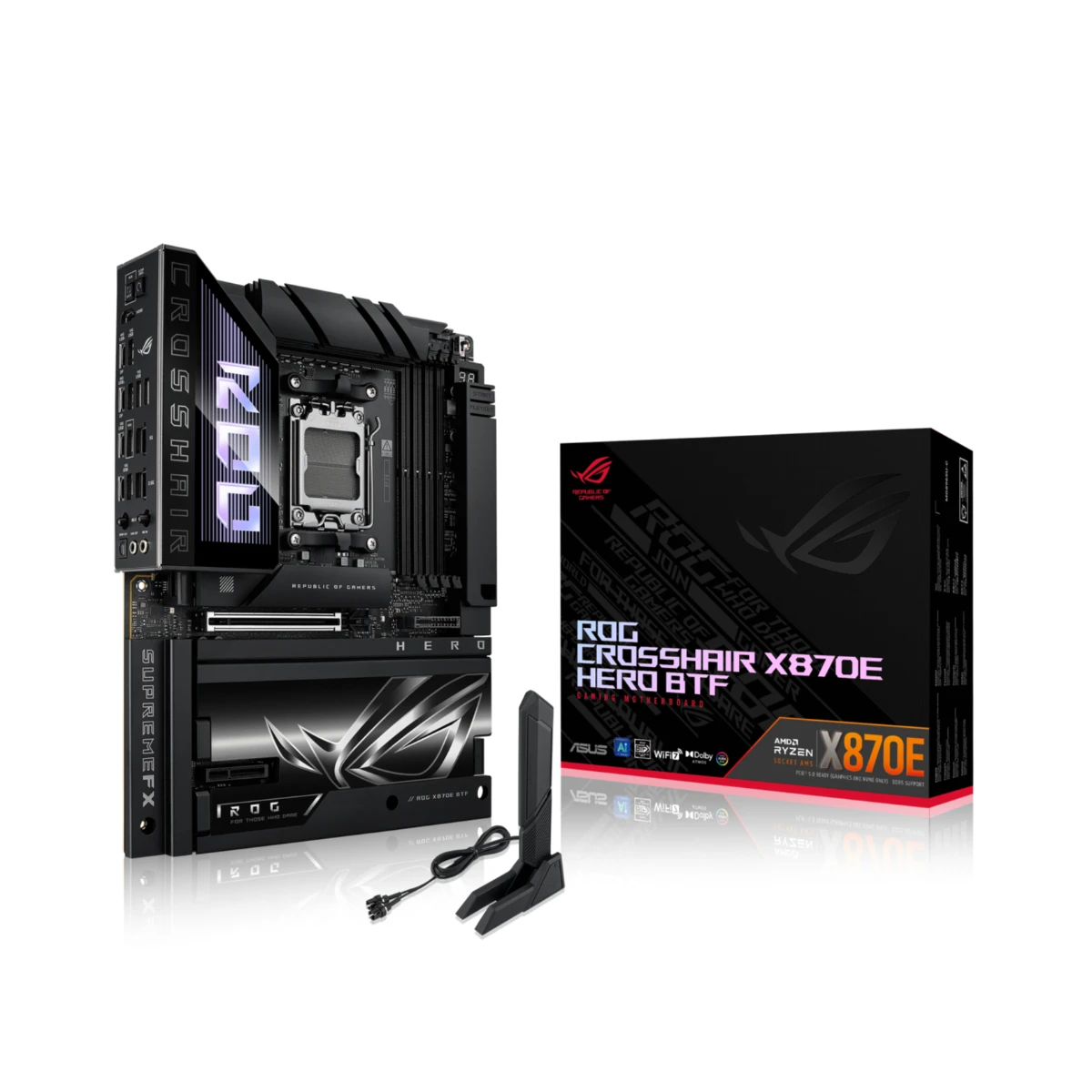 ASUS ROG CROSSHAIR X870E HERO BTF DDR5 AM5 ATX Motherboard | 90MB1MX0-M0EAY0