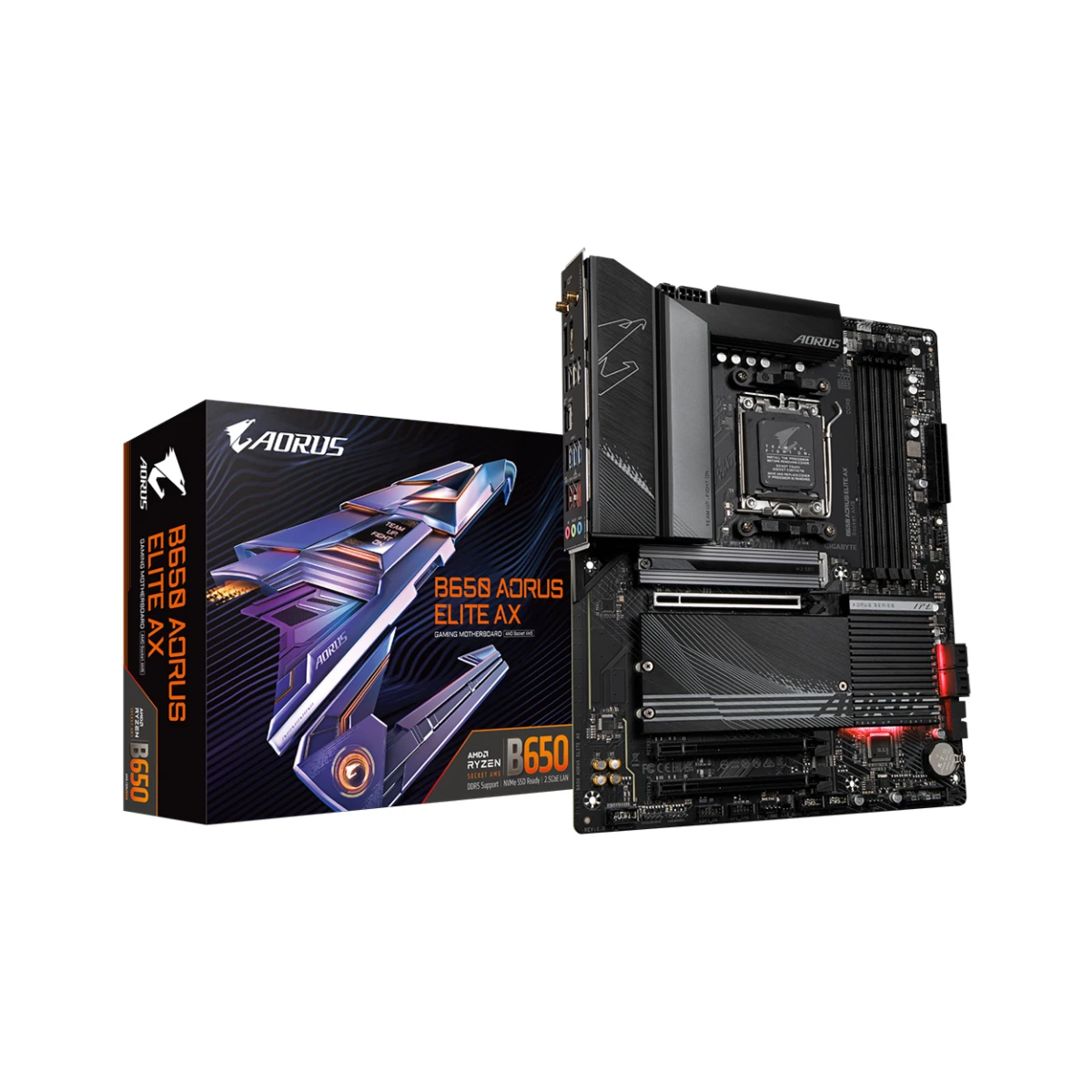 Gigabyte B650 AORUS Elite AX ATX Motherboard AMD AM5 DDR5 - B650-AORUS-ELITE-AX