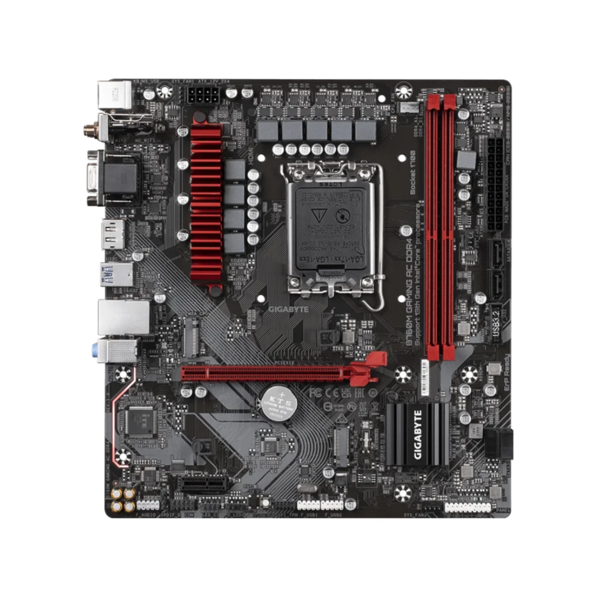 GIGABYTE B760M GAMING AC DDR4 Micro-ATX Motherboard – Intel LGA1700 | B760M-GAMING-AC-DDR4 view 2