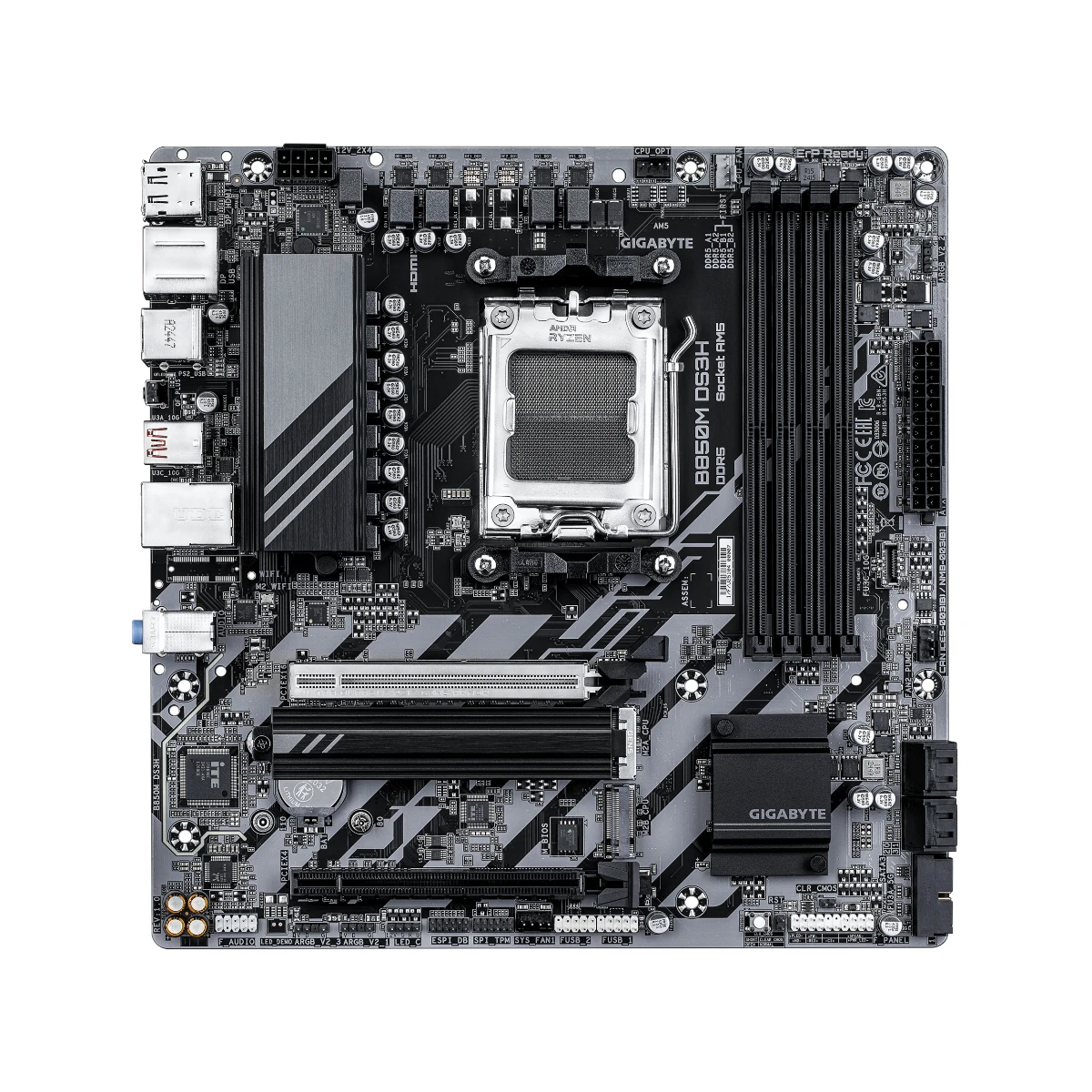 Gigabyte B850M DS3H AM5 DDR5 Micro-ATX Motherboard | B850M-DS3H view 2