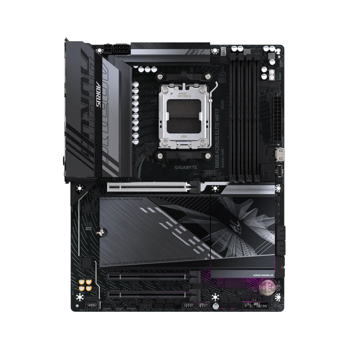 Gigabyte B850 AORUS ELITE WIFI7 AM5 ATX Gaming Motherboard – Black | B850-A-ELITE-WF7 view 2