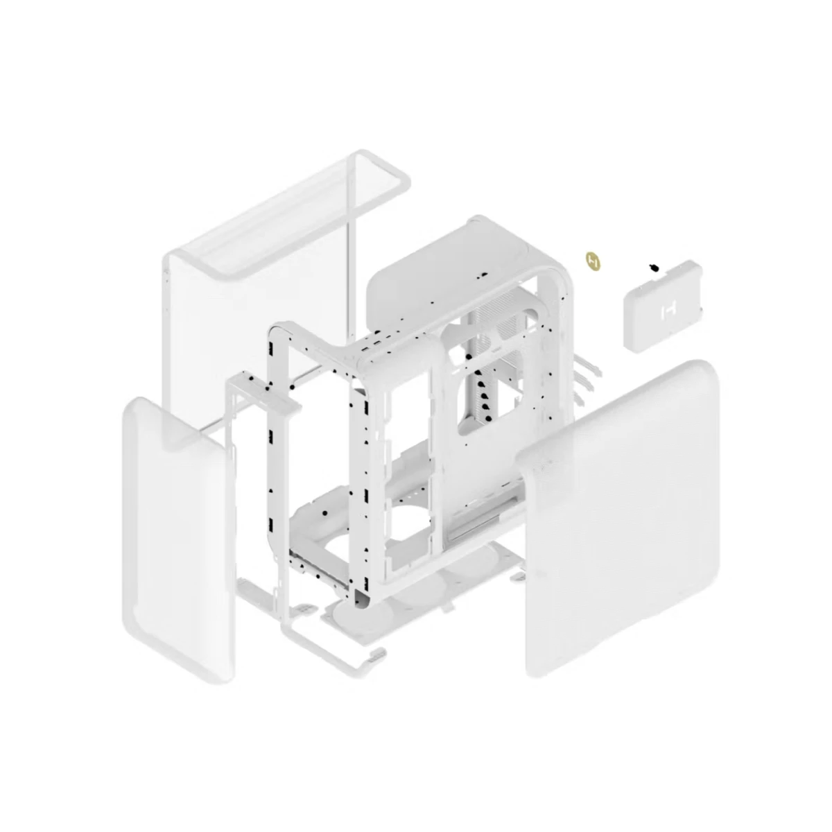 HYTE X50A Modern Performance ATX Mid-Tower Aesthetic Case - White - CS-HYTE-X50A-WW view 3