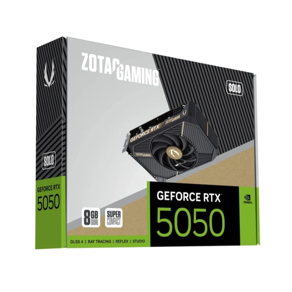 ZOTAC GAMING GeForce RTX 5050 SOLO Graphics Card, 8GB GDDR6, DLSS 4 | ZT-B50500G-10L
