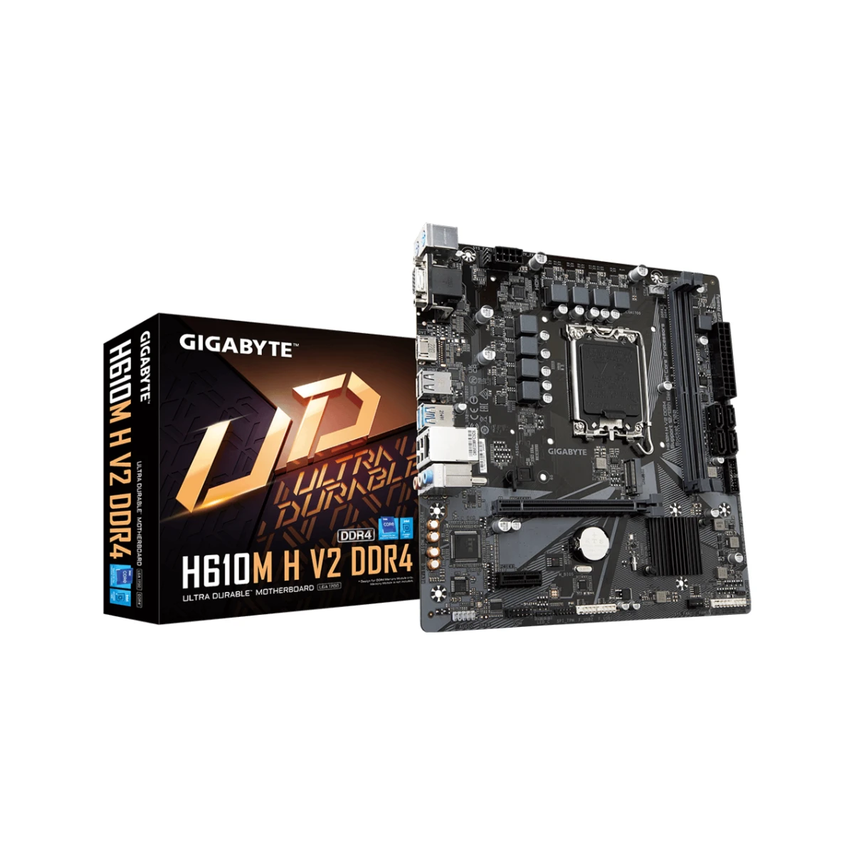 Gigabyte H610M H V2 DDR4 LGA1700 Micro-ATX Motherboard - H610M-H-V2-DDR4