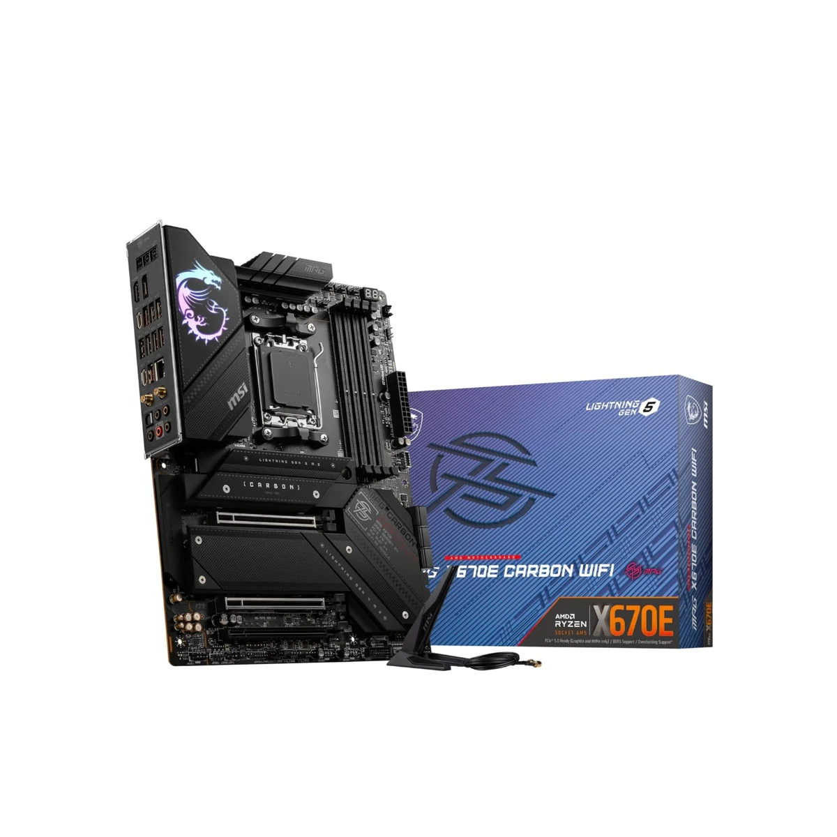 MSI MPG X670E CARBON WiFi ATX Motherboard AMD AM5 DDR5 PCIe 5.0 - 911-7D70-008