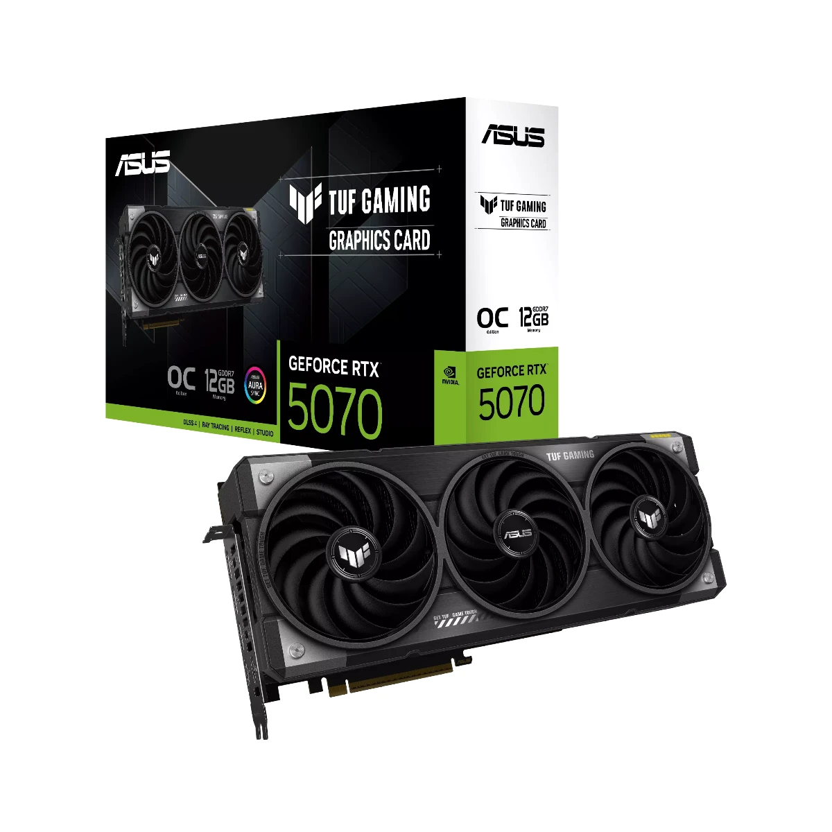 ASUS TUF Gaming GeForce RTX 5070 OC Edition Graphics Card, 12GB GDDR7, DLSS 4 - 90YV0LZ0-M0NA00