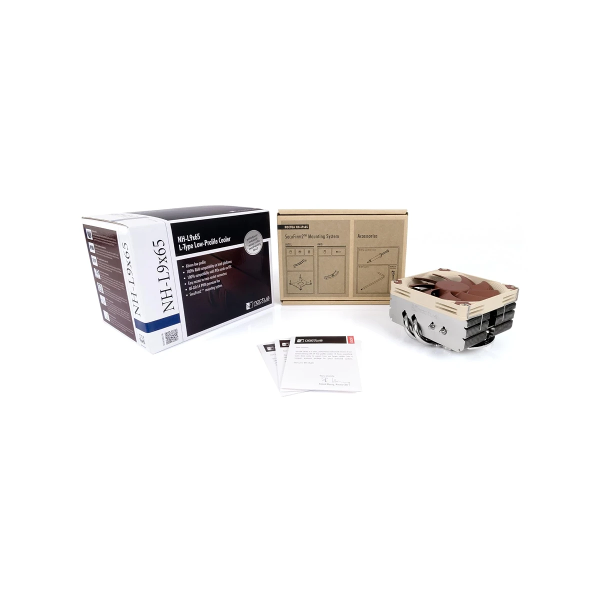 Noctua NH-L9x65 Premium Low Profile Air CPU Cooler - Brown (NF-A9x14 92mm PWM Fan, SSO2 Bearing, 2500 RPM) - NH-L9x65 view 4