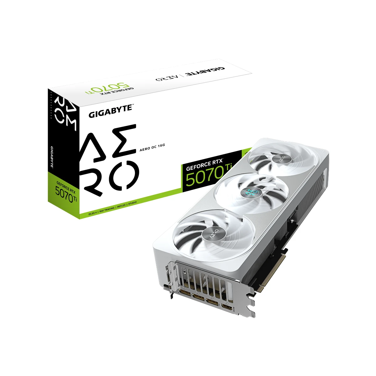 GIGABYTE GeForce RTX 5070 Ti AERO OC 16G Graphics Card, 16GB GDDR7, DLSS 4 - GV-N507TAERO-OC-16GD