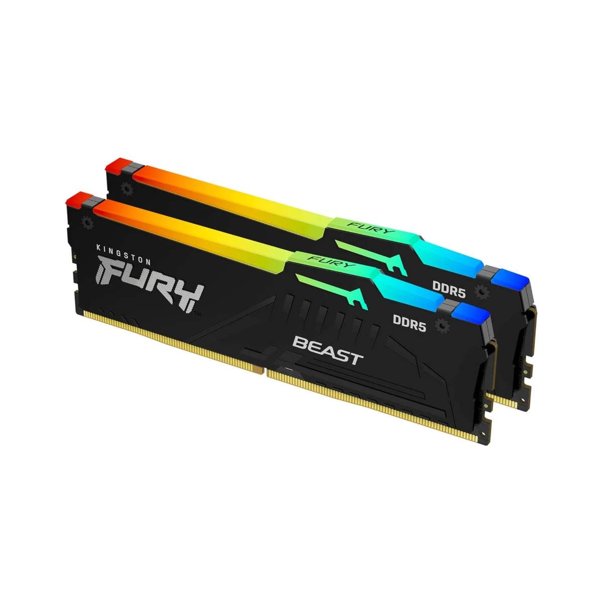 Kingston FURY Beast RGB EXPO 64GB (2x32GB) DDR5 6000MT/s CL36 Desktop Memory Kit – Black – KF560C36BBE2AK2-64 view 2
