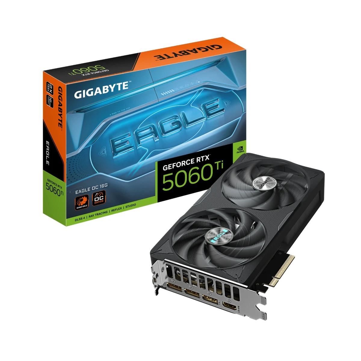 Gigabyte GeForce RTX 5060 Ti EAGLE OC 16G Graphics Card, 16GB GDDR7, DLSS 4 - GV-N506TEAGLE-OC-16GD