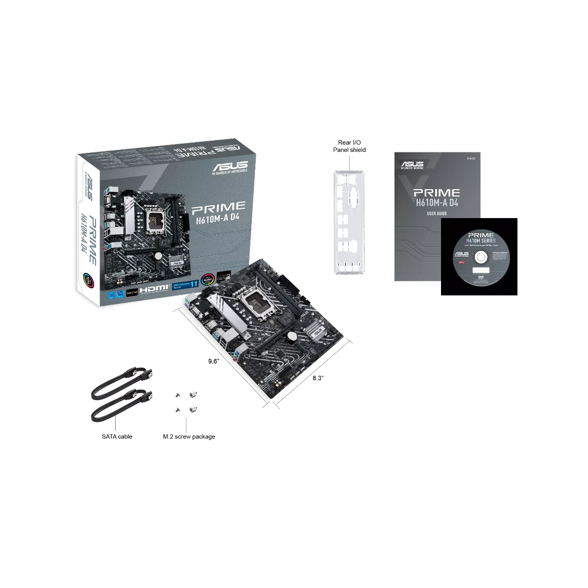 ASUS Prime H610M-A D4 Intel LGA 1700 DDR4 Micro-ATX Motherboard - 90MB19P0-M0EAY0 view 4
