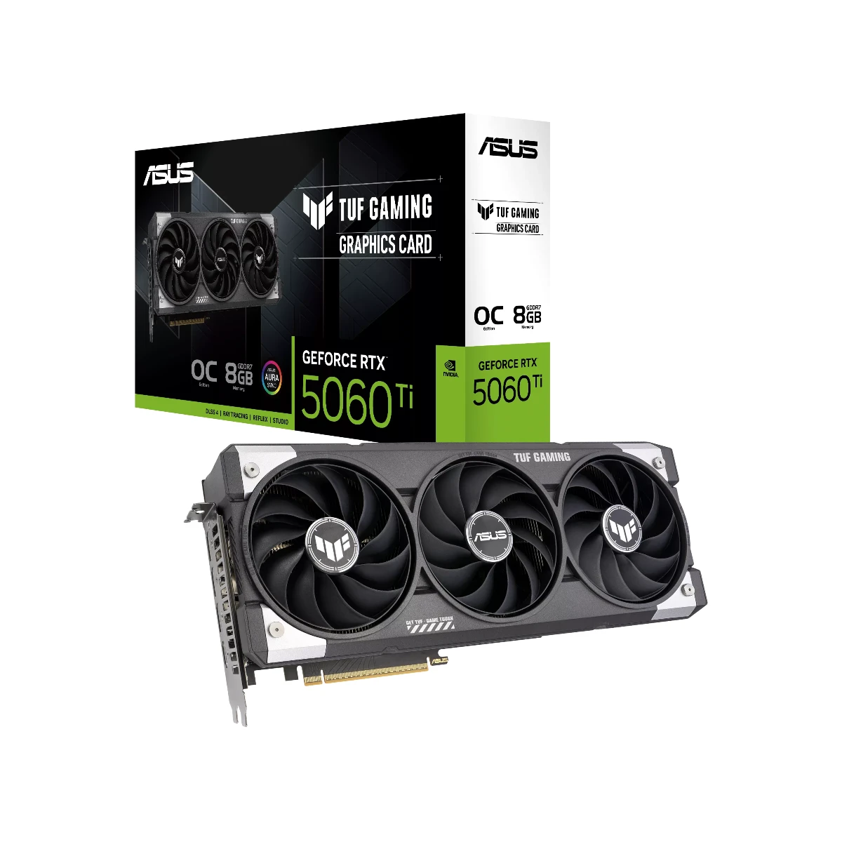 ASUS TUF Gaming GeForce RTX 5060 Ti OC Edition Graphics Card, 8GB GDDR7, DLSS 4 - 90YV0MR0-M0NA00